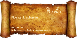 Móry Ladomér névjegykártya